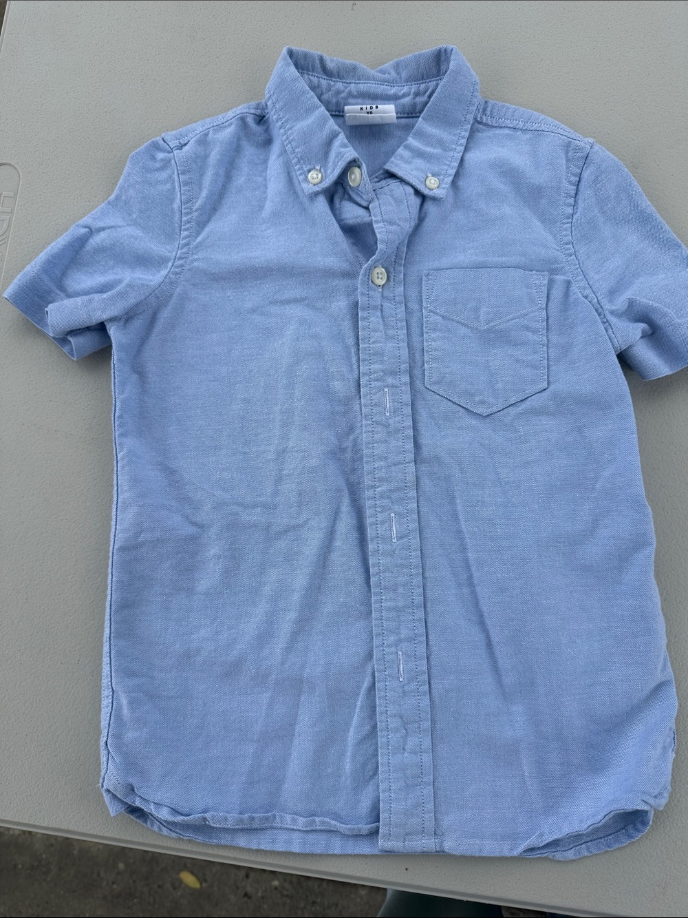 GAP Light Blue Short-Sleeve Button-Down Shirt